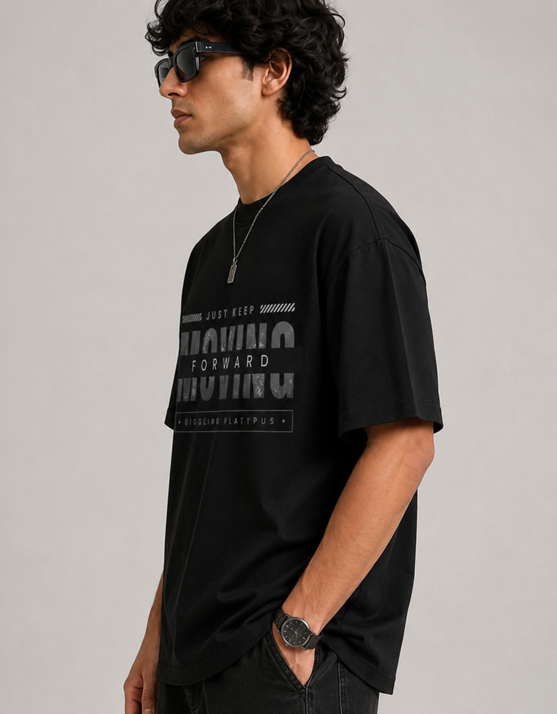 Vestis Oversized Graphic T-Shirt | Premium Cotton Unisex Drop Shoulder Tee